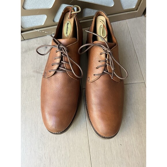 De La Rentis Men Oxford Derby Leather Brown Shoes Sz 10 M - Picture 6 of 13